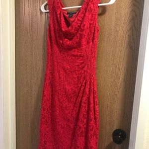 Sleeveless red dress